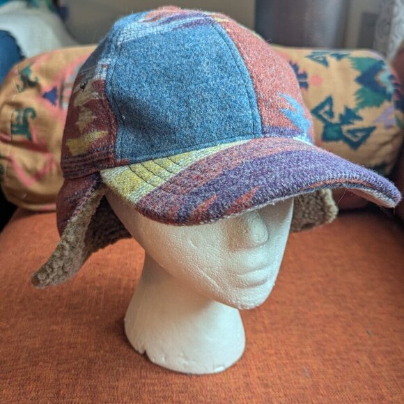 Scala Trapper Hat Blanket Sherpa Plaid Ear Flap Aztec Southwest Bomber Aviation - Picture 8 of 8